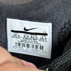 Nike sneaker size label showing US 10.5 and made in China