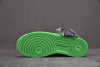 Green rubber outsole for low-top Air Force 1 sneakers