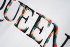 White Alexander McQueen T-shirt logo embroidery close-up