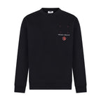 Black crewneck sweatshirt with small Maison Margiela logo and number graphic