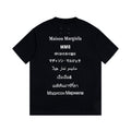 Black crewneck T-shirt with Maison Margiela MM6 front print
