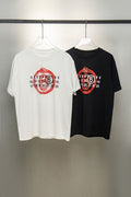 Maison Margiela graphic T-shirt pair: white and black with red face numbers print