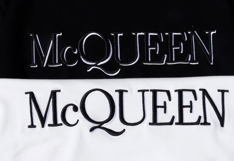 McQUEEN logo graphic on crewneck sweatshirt knit