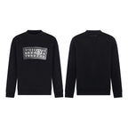 Black crewneck sweatshirt back with small center seam detail
