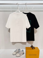 Short-sleeve T-shirts, white and black, plain backs with crew neck