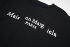 Black Maison Margiela T-shirt with Mais on Marg PARIS jela logo text detail