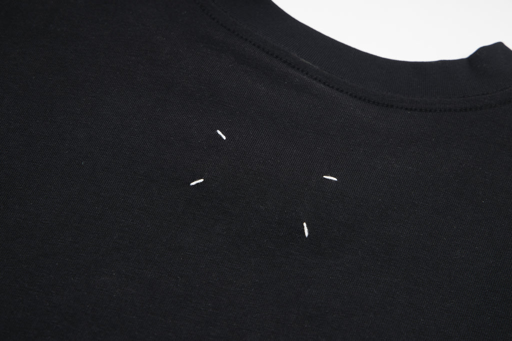 Black Maison Margiela T-shirt neckline detail