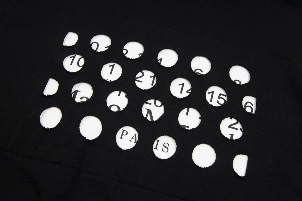 Maison Margiela hoodie, black with white icon graphic