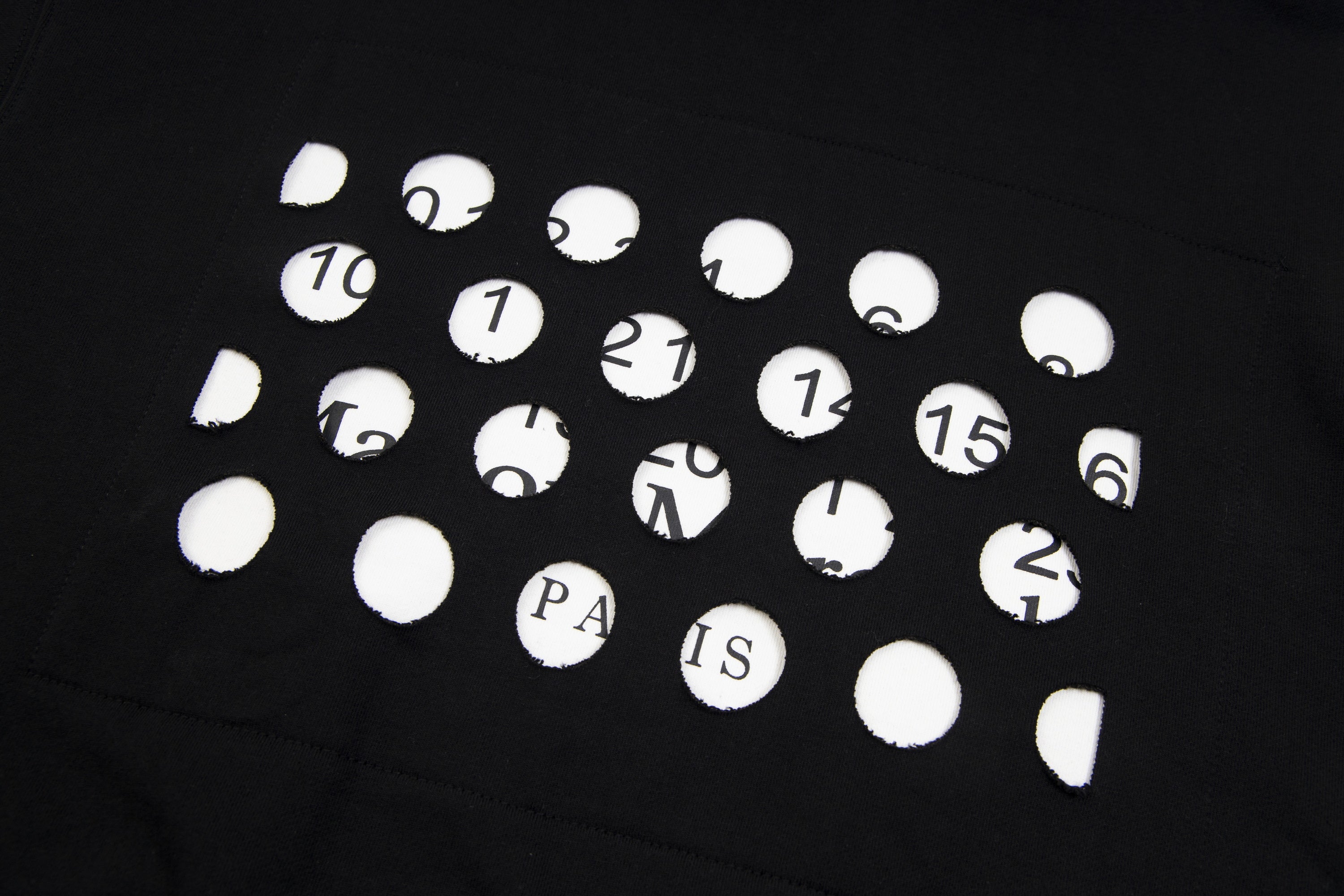 Maison Margiela hoodie, black with white icon graphic