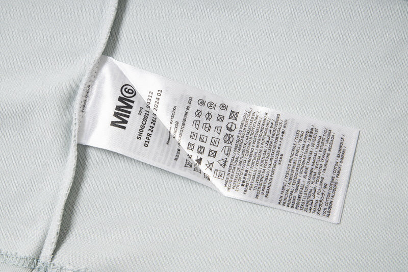 Maison Margiela T-shirt with MM6 brand neck label and printed care information