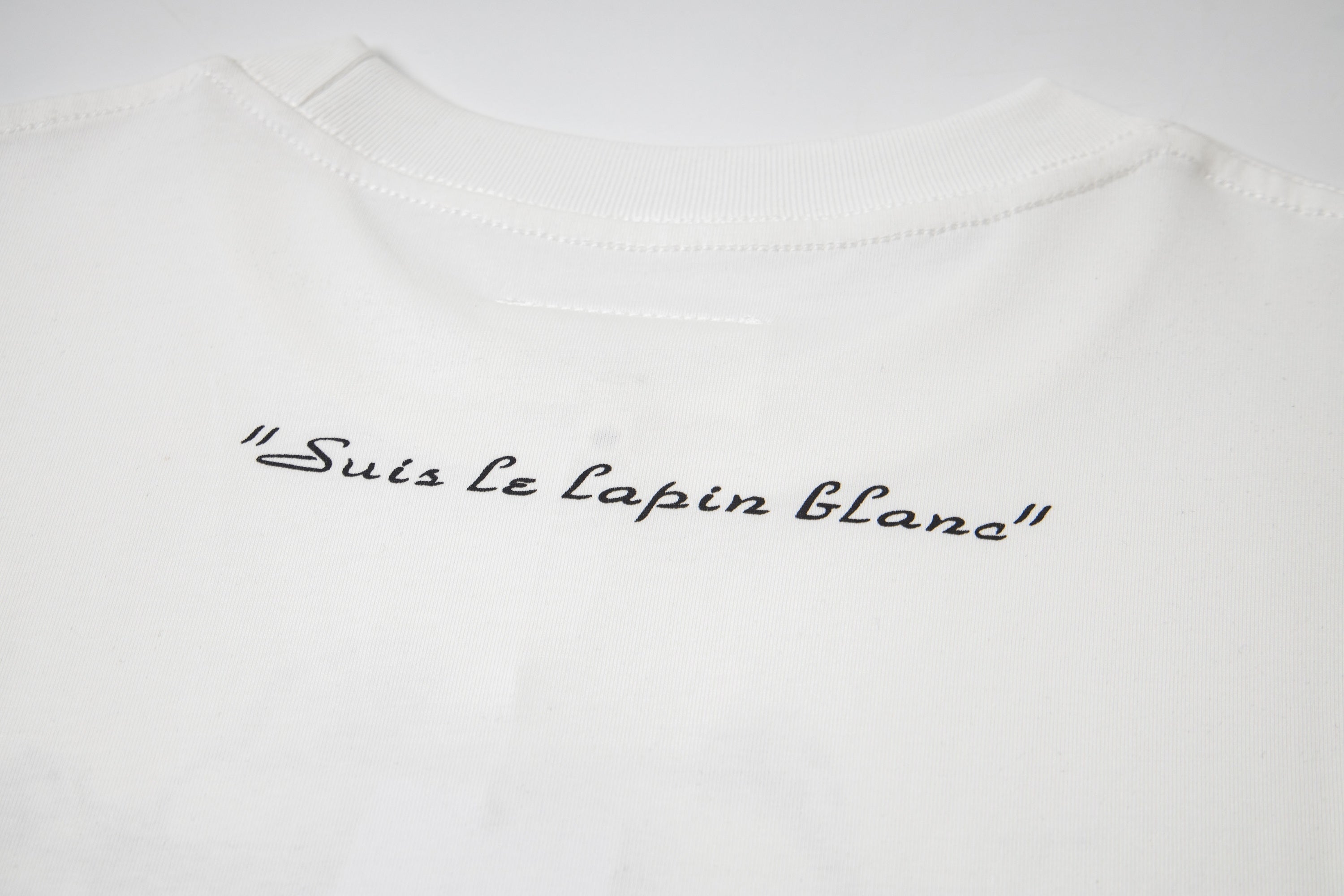 Maison Margiela white T-shirt with script logo print near the neckline