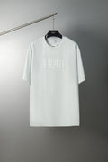 Maison Margiela white crew-neck T-shirt with small chest logo graphic