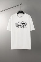 Maison Margiela white T-shirt with large graphic print on the chest