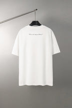 Maison Margiela white T-shirt with small script logo print on the back