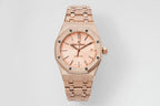 Audemars Piguet rose gold-tone automatic wristwatch front view with date window