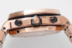 Audemars Piguet rose gold watch case top with AP emblem and three black pushers