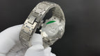 Audemars Piguet steel watch case back with silver bracelet and crown logo
