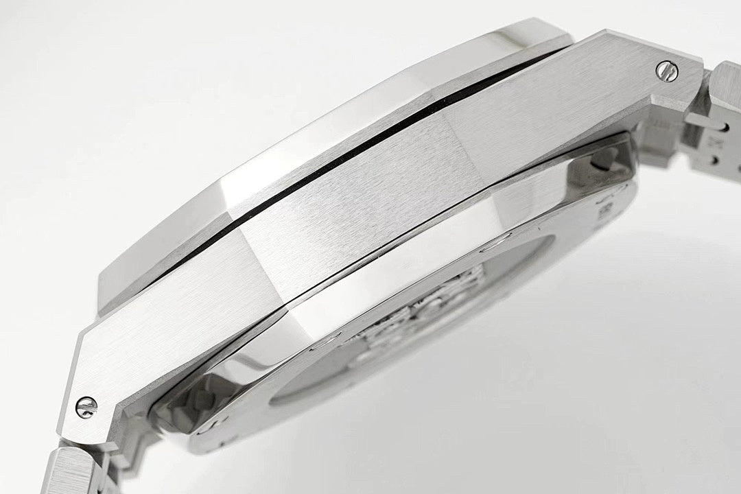 Audemars Piguet stainless steel watch case with crown and side pushers