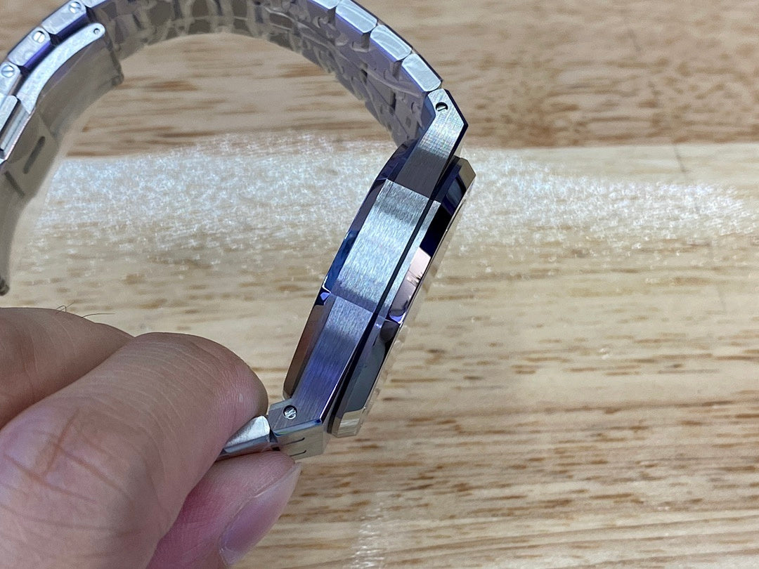 Audemars Piguet stainless steel bracelet underside with linked segments