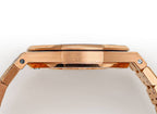 Audemars Piguet rose gold watch case with open underside detail and crown posts.