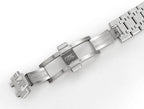Audemars Piguet steel bracelet with clasp and link details, polished and textured