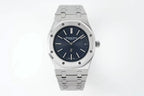 Audemars Piguet stainless steel watch with blue dial and metal bracelet