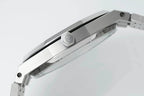 Audemars Piguet stainless steel watch case side with crown and protective bezel