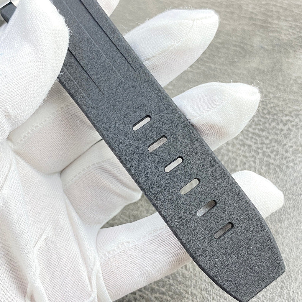 Audemars Piguet watch leather strap in dark blue with stitch details