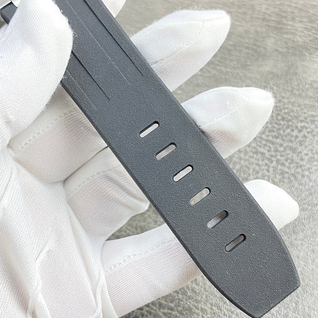 Audemars Piguet watch leather strap in dark blue with stitch details