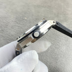 Audemars Piguet watch lugs and crown on brushed steel case