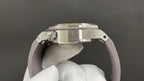 Audemars Piguet watch caseback view, stainless steel rear with visible screws