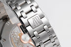 Audemars Piguet steel watch bracelet clasp with AP logo