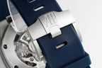Audemars Piguet blue rubber watch strap with steel deployant clasp