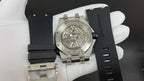 Audemars Piguet men's watch caseback with screws, rubber strap, clasp
