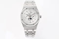 Audemars Piguet watch with silver dial and stainless steel bracelet
