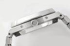Stainless steel watch case side with AP logo medallion center