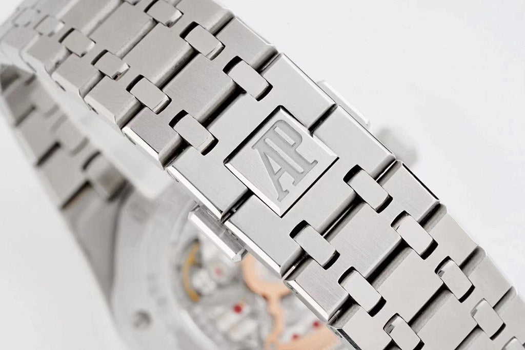 Audemars Piguet Royal Oak watch bracelet clasp with engraved AP insignia