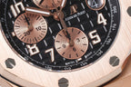 Audemars Piguet Royal Oak chronograph dial close-up with bronze subdials