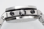 Royal Oak Offshore watch close-up, stainless steel case with crown and pushers