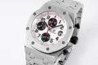 Royal Oak Offshore watch, stainless steel case and bracelet, white dial with black subdials