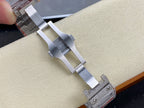 Cartier watch bracelet with textured metal links and clasp detail