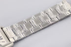 Cartier wristwatch metal bracelet section with linked silver segments