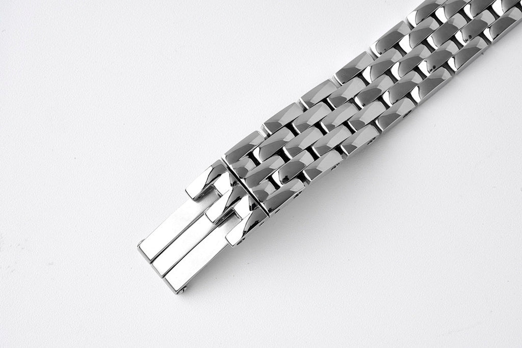 Cartier watch deployant clasp and polished silver links