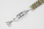 Cartier two-tone stainless steel bracelet with fold-over clasp