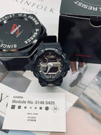 Casio G-Shock watch with black strap and dark dial