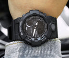 Casio G-Shock black resin watch with digital screen and chunky bezel
