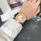 Casio G-Shock wristwatch with rose-gold bezel and black resin band