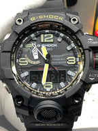 Casio G-Shock watch close-up with large digits and black dial