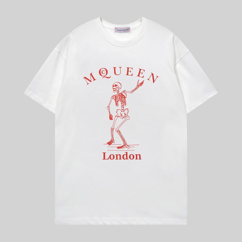 Alexander McQueen crew-neck T-shirt, white with red London graphic
