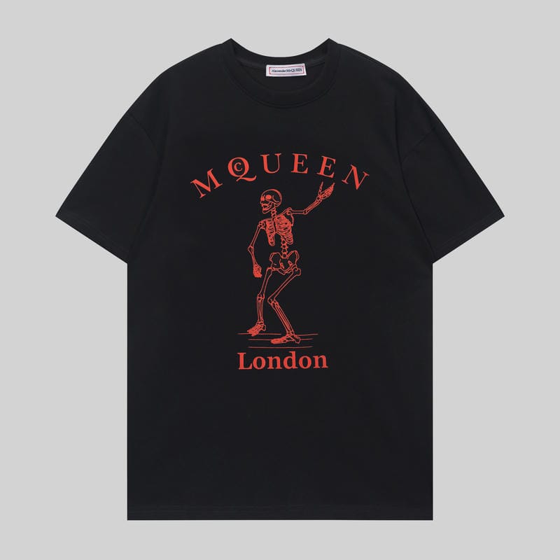 Alexander McQueen crew-neck T-shirt, black with red London graphic
